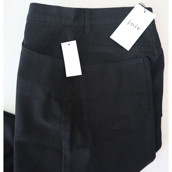 Joie B2294F09195 Women's Sz 8/MD Caviar Black Lierre Wide-Leg Cropped Pants $228 - Picture 11 of 15